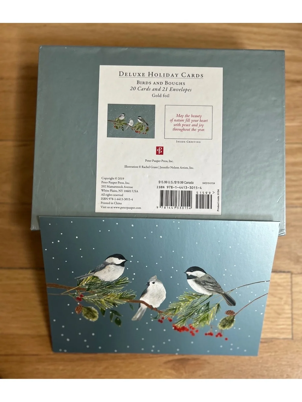 Peter Pauper Press Deluxe Holiday Cards Set of 4 Boxes- Outdoor Themes